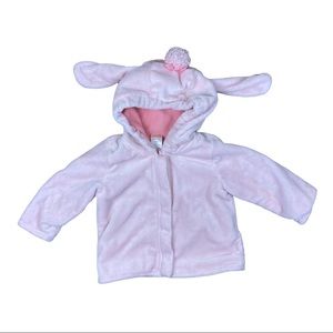 Gymboree fully lined fleece pink lamb jacket